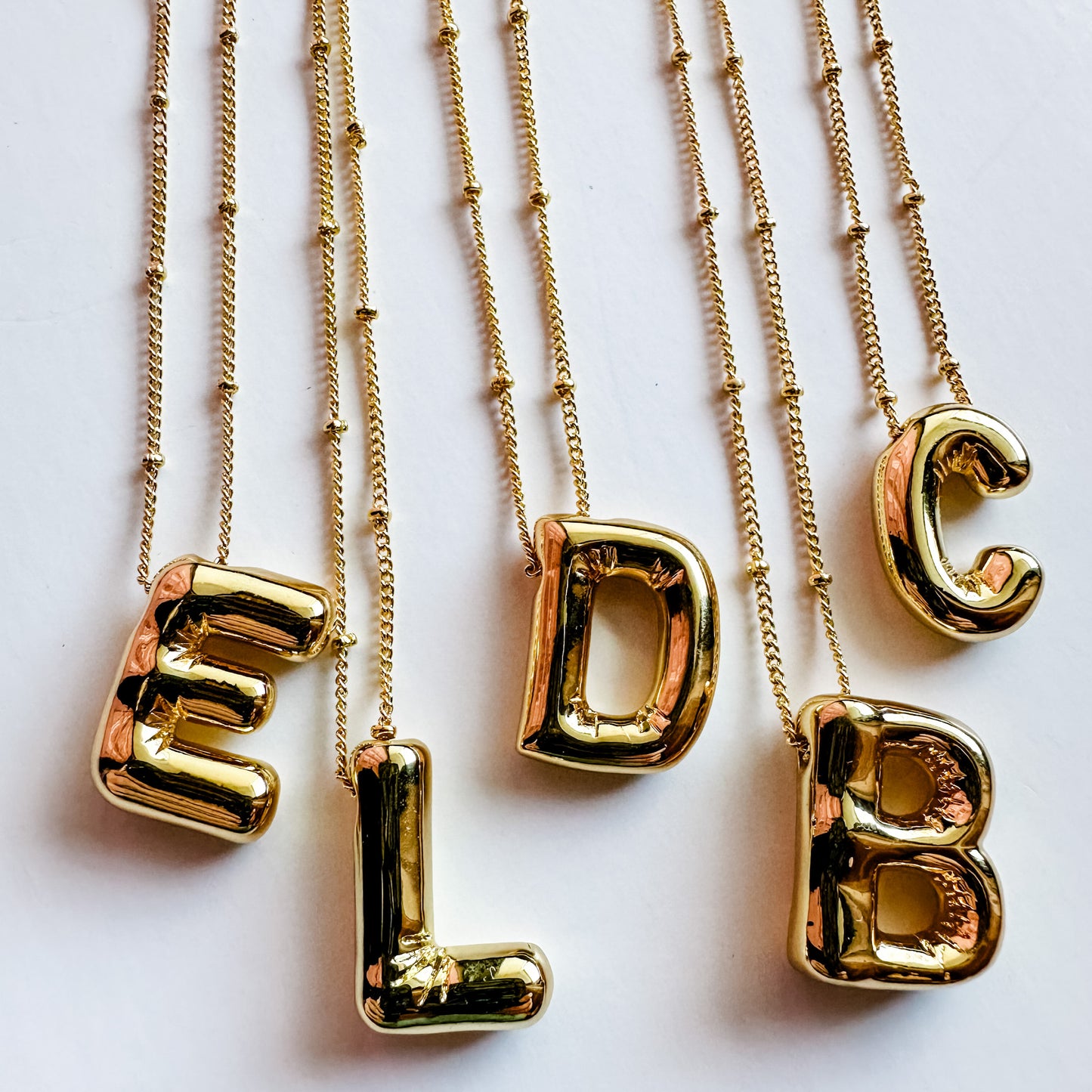 Bubble Letter Necklace Adult